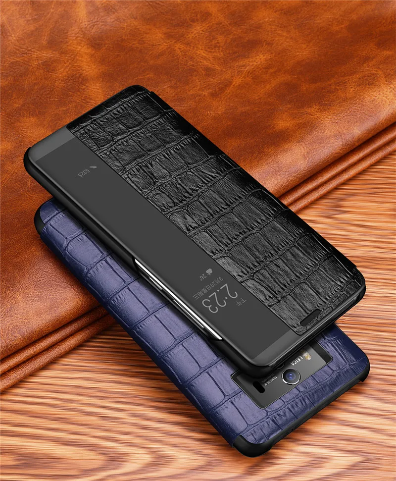 Чехол Coque P20 P20Pro с умным окошком для пар, простой модный кожаный флип-чехол для huawei P20 Mate10 Pro Mate20Lite, чехол Etui