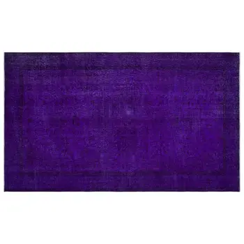 

Handmade Purple Vintage Overdyed Turkish Area Rug 167x286 Cm-5'6''X9'5''