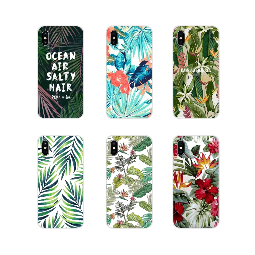 Чехол из ТПУ для Huawei G7 G8 P7 P8 P9 P10 P20 P30 Lite Mini Pro P Smart Plus 2017 2018 2019 тропические листья