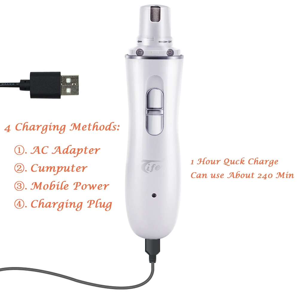 Перезаряжаемая машинка для стрижки ногтей для собак с зарядкой от usb, машинка для стрижки ногтей для домашних животных, бесшумная электрическая машинка для стрижки собак, кошек, лап, инструменты для ухода за ногтями
