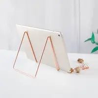 Creative Geometric Storage Rack Simple Wrought Iron Organizer Book Stand Multifunction Document Book-Reading Portable Holder 1