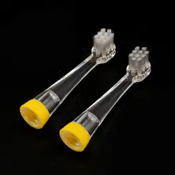 2 шт. портативные электрические сменные насадки для щёток для Seago SG-811 Детская электрическая зубная щетка мягкая нейлоновая щетина Dupont