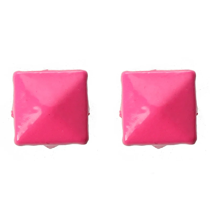 100 Rose 9mm Pyramid Studs Spots Rivets Punk Nailheads Spikes for Bag Bracelet