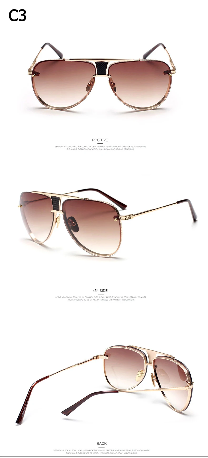designer sunglasses with two dots on the side