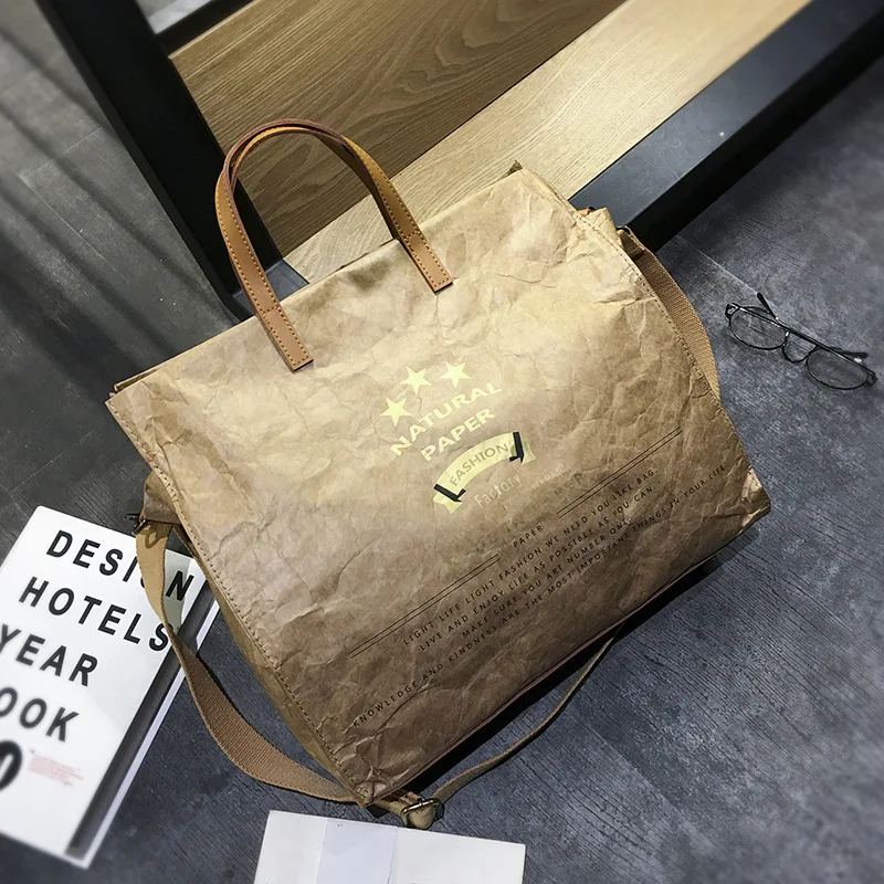 

Cross Border for 2019 New Style Korean-style DuPont Paper WOMEN'S Bag Handbag Women's Shoulder Large Bag Versatile Shoulder Larg