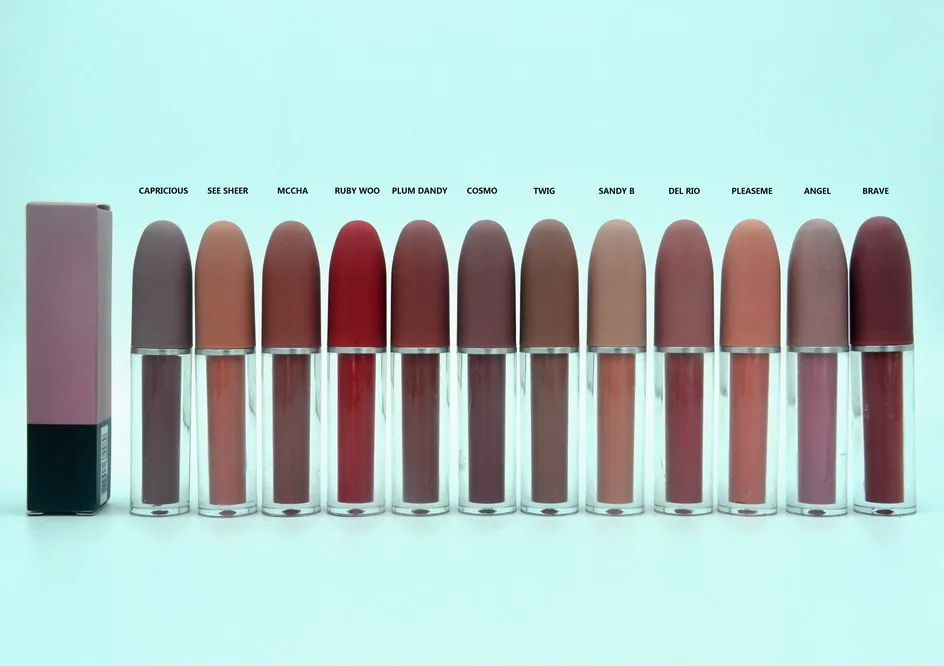 

HOT Makeup Lipstick Matte Lipgloss Maquillage Lipstick make up Lipsticks 12 colors English name ePacket shipping +GIFT