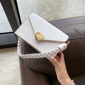

Braided shoulder strap Small Crossbody Bags For Women 2020 Solid Color PU Leather Shoulder Handbags Female Simple Cross Body Bag