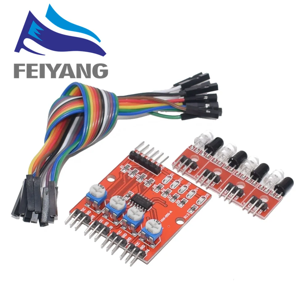 

4 Channel Infrared Detector Tracked Photoelectricity Sensor For Smart Car/ Robot