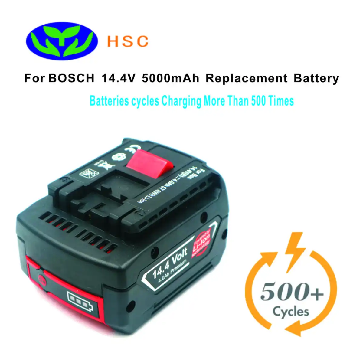 5.0AH портативный Батарея BOS14.4B литий Батарея 14,4 В Замена для Bosch 14,4 V Батарея BAT607 BAT614 2607336078