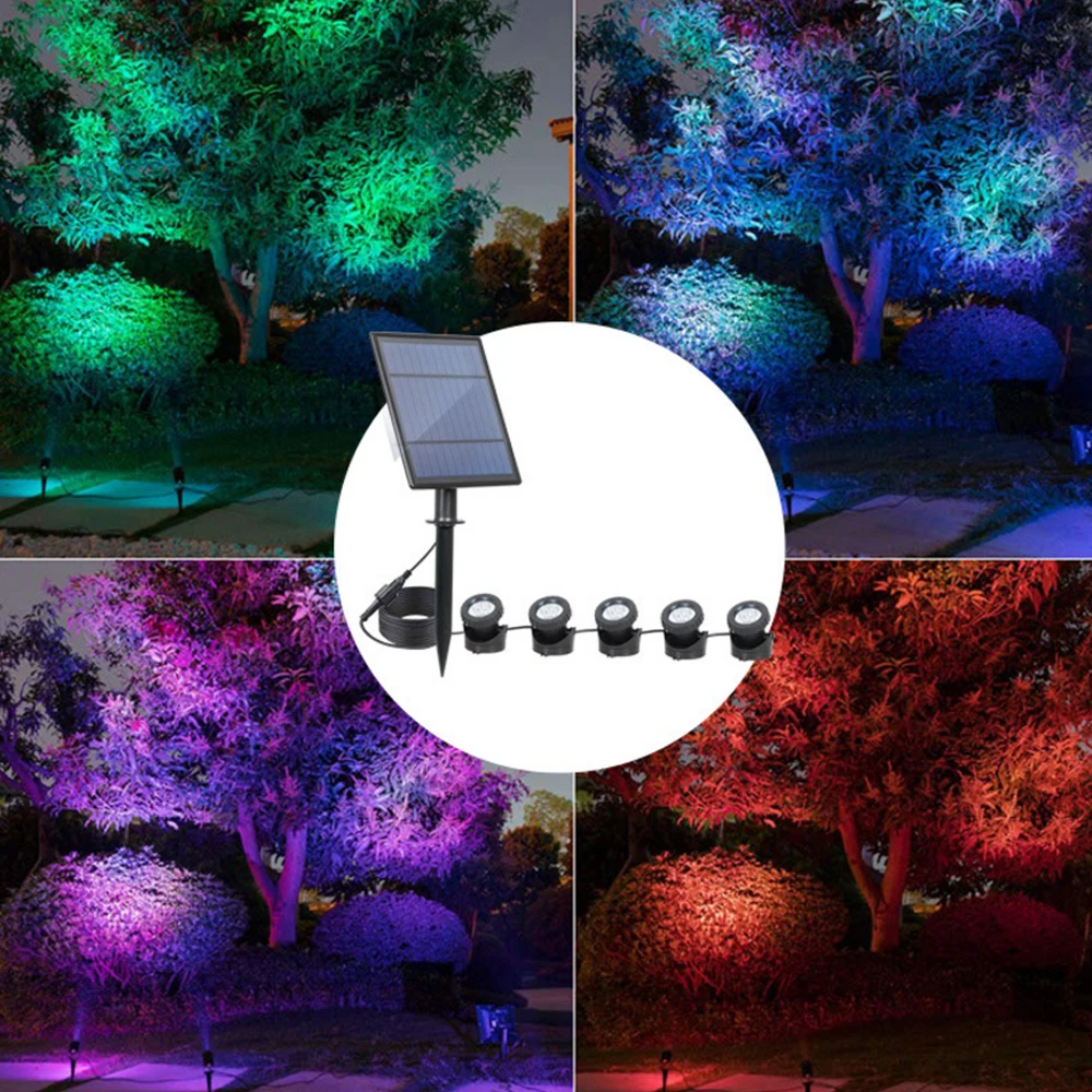 Description Picture 4 of itemIP68 solar RGB LED underwater lamp can be replaced spotlight swimming pool fountain pond aquarium lamp courtyard spotlights