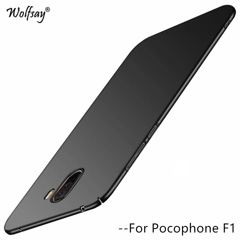 Чехол для Pocophone F1 роскошный тонкий гладкий жесткий чехол задней панели телефона
