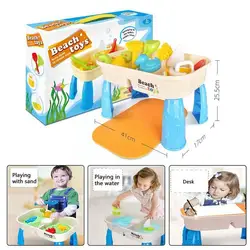 Jouets de sable pour enfants, ensemble de sable pour garçons et filles, cadeau coloré, boîte de puissance, Table cadeau, jeu d'été Q6S9 