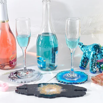 

Irregular Coaster Resin Mould Cup Holder Tray Epoxy Silicone Mold DIY Craft