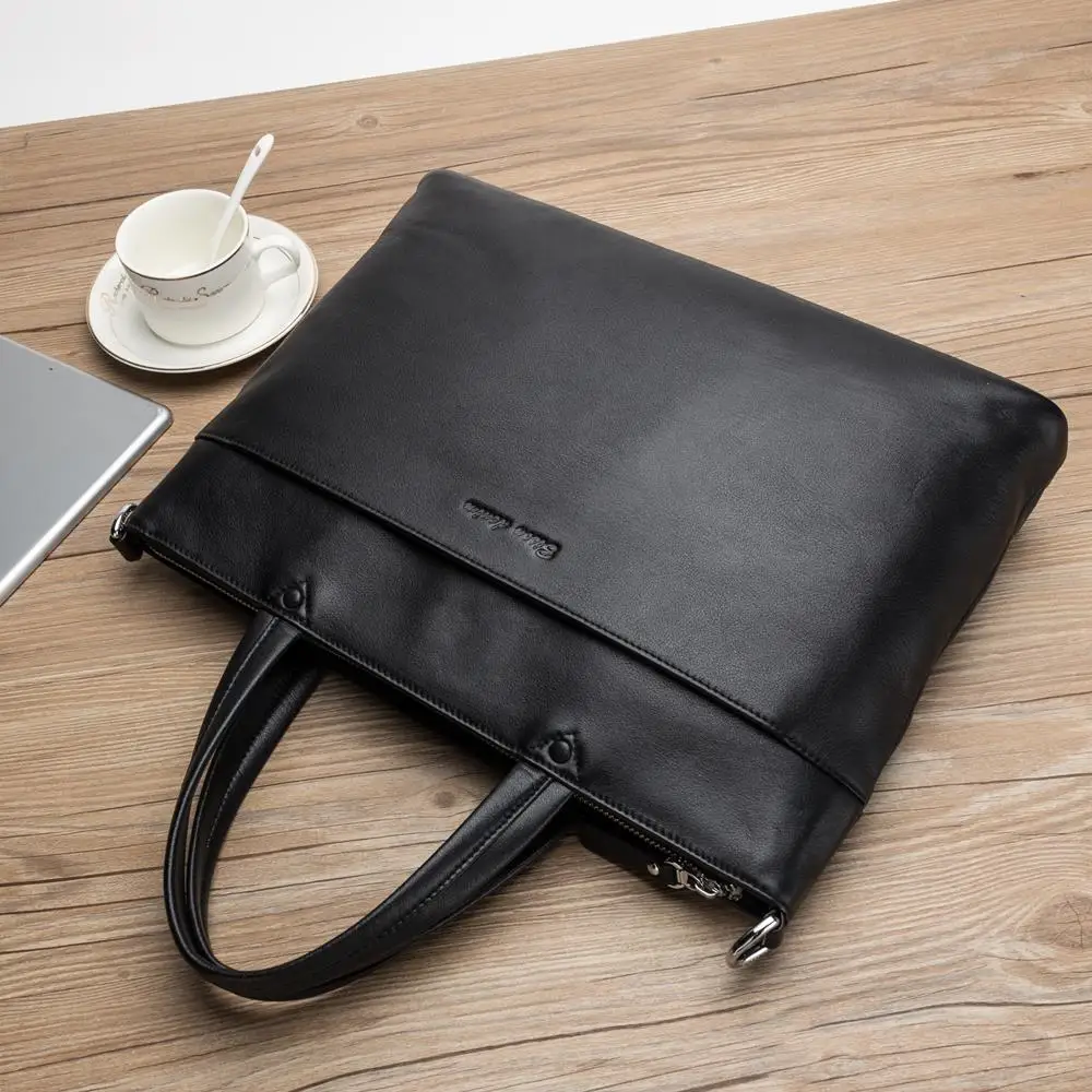 

Bison Denim Fashion Brand Genuine Leather Briefcase Men Bags Business laptop Handbag for Men Large Capacity Shoulder Bag