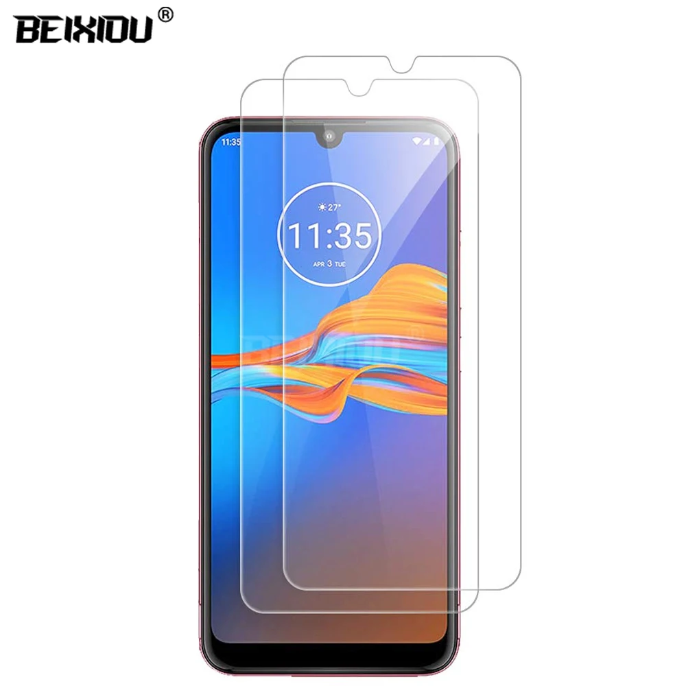 2 шт Полное закаленное стекло для Motorola Moto E6 Plus защита экрана 2.5D 9h защитная пленка |