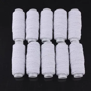 

Pulaqi White Elastic Thread Set Industrial Sewing Machine Thread Mixed Elastic Thread For Bracelet Sewing Random 10 Roll/Set DIY