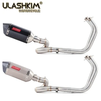 

Motorcycle Exhaust Muffler Middle Link Pipe Full System Slip On For kawasaki NINJA650R ninja650 Z650 2017 2018