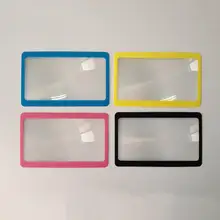 5/10pcs Protable 3X Magnifier Magnification Fresnel Reading Aid Lens Pocket Credit Card Size Transparent Magnifying Glass