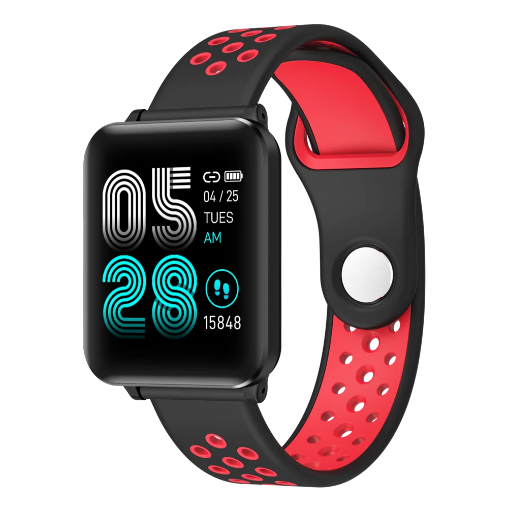 red Смарт-часы P1, мужские спортивные фитнес-часы, gps трекер, умные часы для мужчин, для IOS, Android, PK IWO lite IWO10 Relogio - Цвет: red
