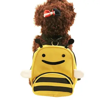 

Cute Pet Dog Backpack Cute Outdoor Animal Printed Travel Snack Bag Striped Backpacks For Pet