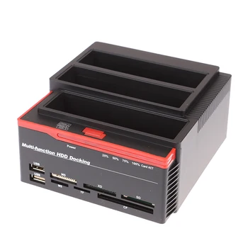 

USB 3.0 to 2 SATA 1 IDE HDD Hard Drive Disk Docking Station Card Reader