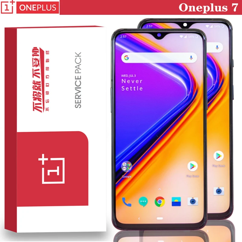Оригинальный дисплей 6 41 дюйма с суперширокой рамкой для OnePlus 7 ЖК сенсорным