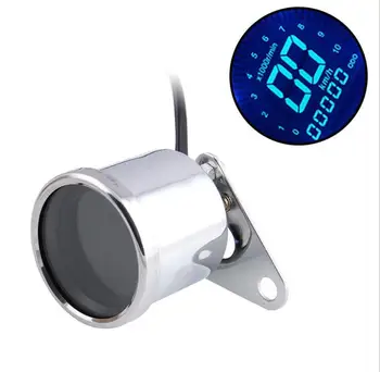 

Universal Motorcycle Digital Speedometer Retro LCD Odometer For Cafe Racer Tachometer indicator Scooter ATV Meter