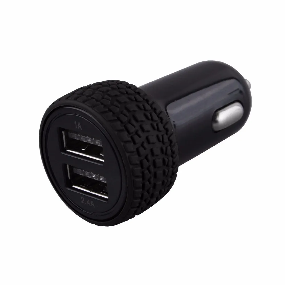 Mини 12В Автомобильный Зарядное устройство с двумя портами USB Порты и разъёмы