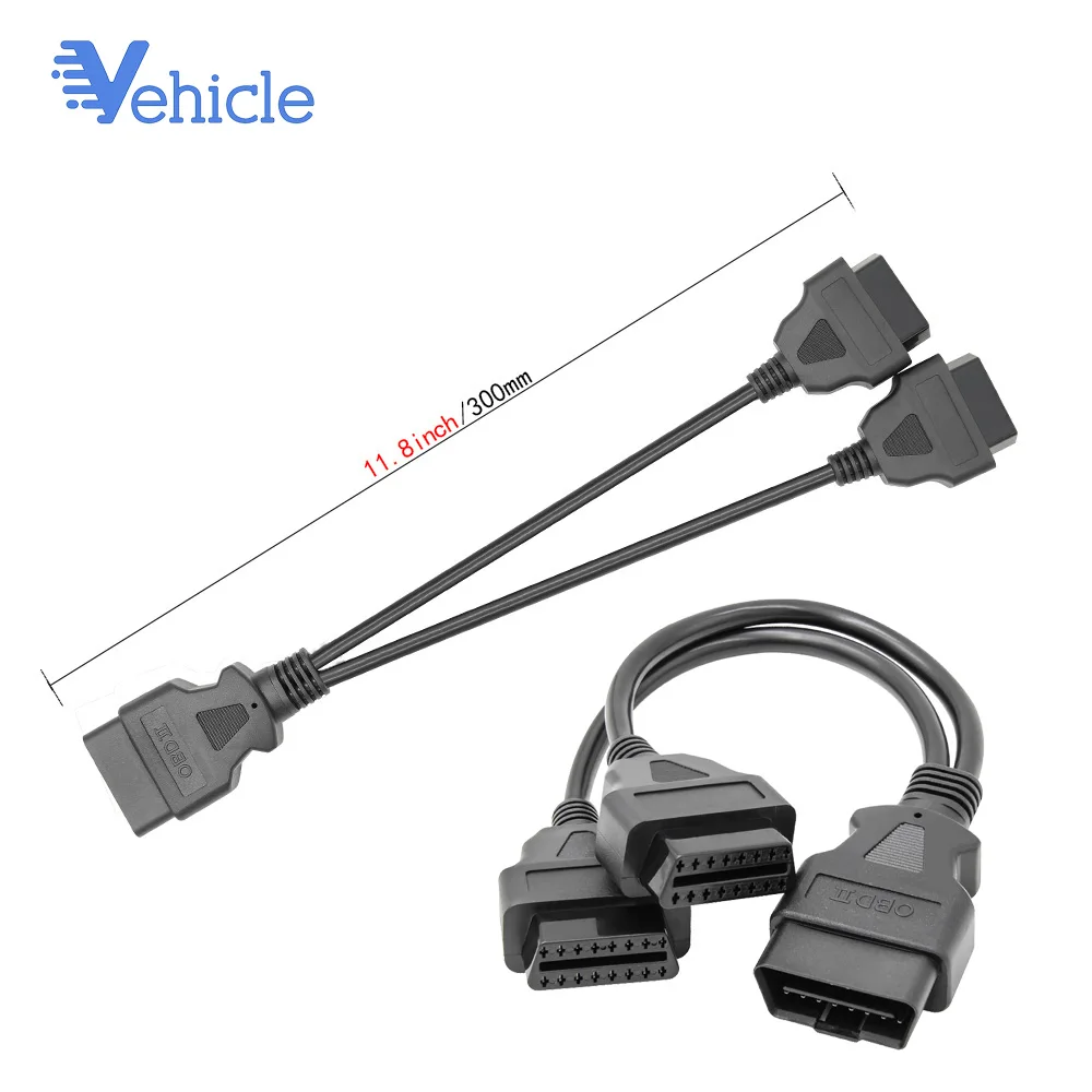 2 в 1 Преобразованный кабель OBD2 удлинитель Стандартный OBD2 16 Pin Универсальный диагностический интерфейс ELM327 OBD код ридер