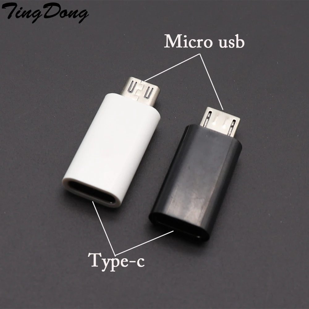TingDong 2 шт. type C к Micro USB Android телефон кабель адаптер зарядное устройство конвертер type-c адаптер для зарядки
