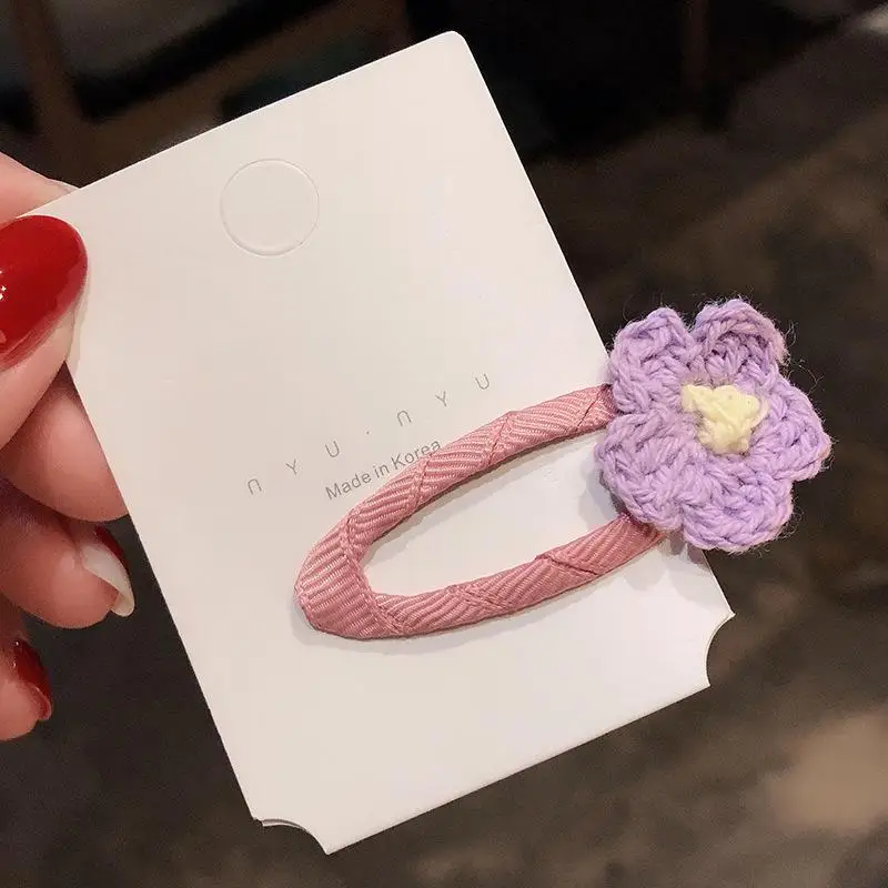 Популярный Стиль, новинка, популярная детская цветная шерстяная заколка ...