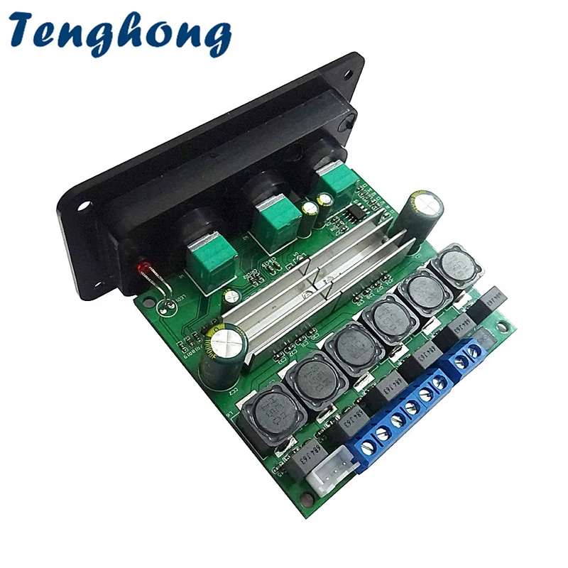 Tenghong TPA3116D2 Digital Power Amplifier Audio Board 2×50W+100W 2.1 Subwoofer Amplifiers Sound Amplificador With Panel 15-25V