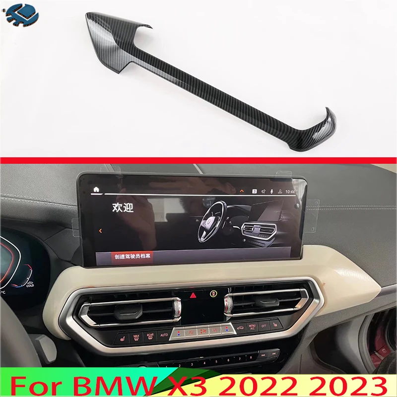 For BMW X3 2022 2023 Car Accessories ABS Chrome Central control panel
