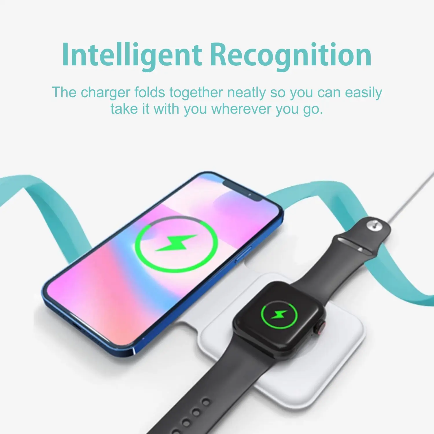 Original Mag Magnetic Safe Wireless Duo Charger For Apple iPhone 12 Mini 11 Pro X XS Max Fast Charging Pad for Airpods Pro Watch 65 watt car charger