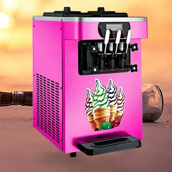 

Commercial Air-cooling soft Ice cream machine electric18-22L / H flavors sweet cone ice cream maker 110V / 220V