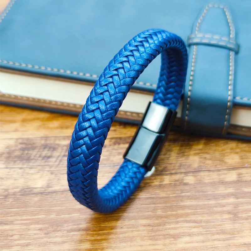 16 Strands Braided Genuine Leather Bracelet Men Jewelry Charms Design Stainless Steel Bracelet For Women Friend Gift bracelet jewelry