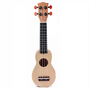 

17 Inch Spruce Wood Ukulele Portable Ukulele Solid Mini Travel Guitar with Bag