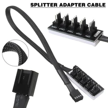 

For PC Computer 1pc Durable CPU Cooling Fan Splitter Adapter 1 To 5 4-Pin Molex PWM Computers Extension Cable Mayitr