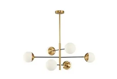 6 heads Nordic wind lamp magic bean chandelier living room lamp simple restaurant lamp bedroom lamp modern light luxury lamp - Цвет корпуса: 6 heads