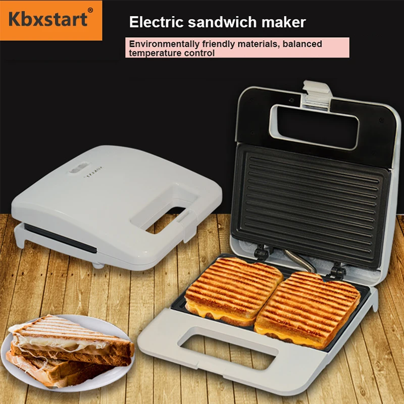 Kbxstart Electric Sandwich Maker Home Panini Breakfast Machine 2 Pieces Of Constant Temperature Toaster Non Stick Coating 220v Sandwich Makers Aliexpress