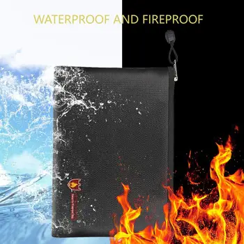 

File Bag Fireproof Liquid Silicone Documents Bag With Protective Case For Files Storage D20