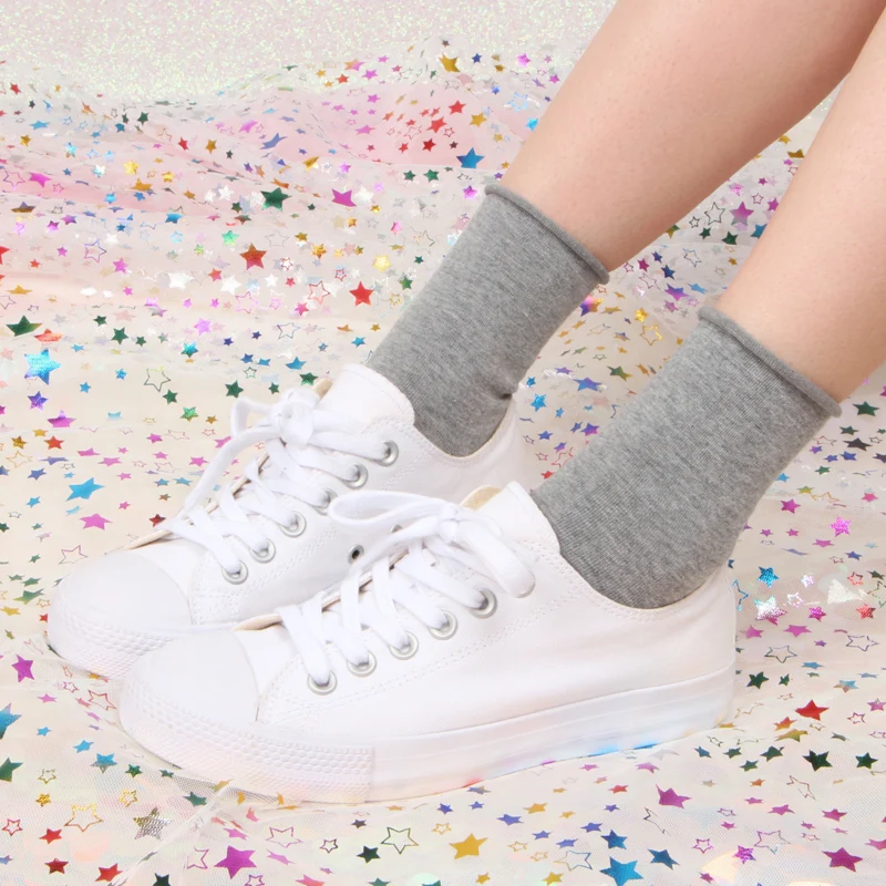 Harajuku Korean wild cotton candy-colored retro student relent wild breathable sports and leisure women's socks