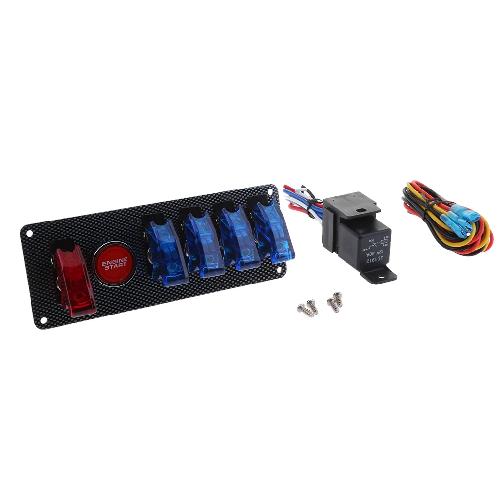 

Universal Racing/Car 12V Ignition Switch Panel Marine Boat Circuit Breaker