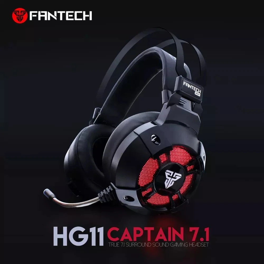 

FANTECH HG11 Wired Headphones RGB Gaming Headset Earphones With Microphone For FPS Gamer Wide sound field USB Plug PC Headphones