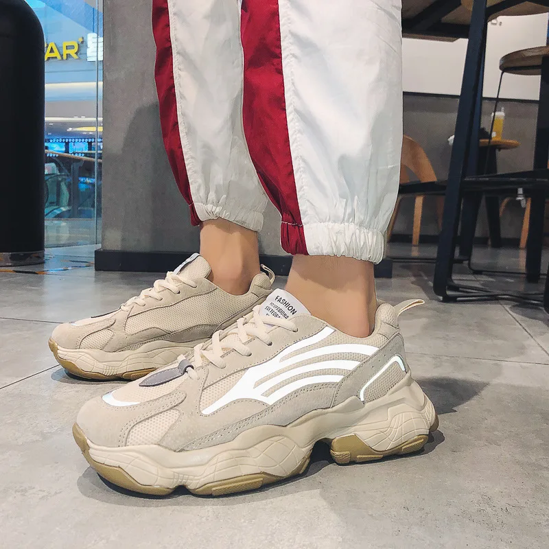 

Dragon Posture MEN'S SHOES Winter 2019 New Style Sports Casual Extra High Dad Shoe Men Versatile Reflective INS Trendy Shoes