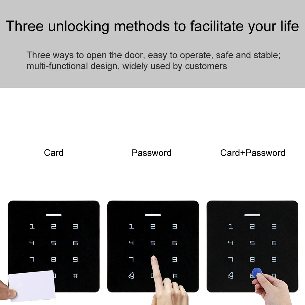 Пароль RFID считыватель карт дверь блок контроля доступа Анти-помехи Бесконтактное управление Лер клавиатура система с 5 ID карты