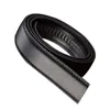 Luxury Men's Leather Automatic Ribbon Waist Strap Belt Without Buckle Black 3.5cm*120cm Hot Sale ► Photo 2/6