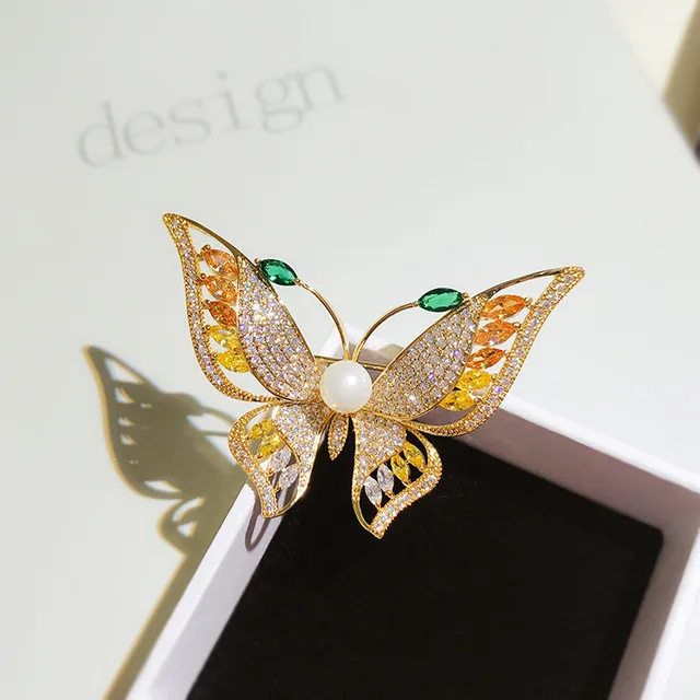 Luxury AAA Zircon Rose Sunflower Dandelion Brooches Pins Jewelry Rhinestone Cubic Zirconias Brooch for Women Wedding Bouquet Pin 11