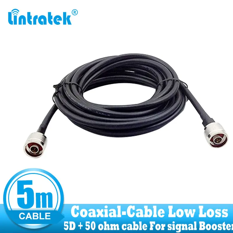 Cellphone Signal Booster 5m N male connector 5 meters 50ohm 5D Coaxial Cable for Mobile Phone Signal Repeater Amplifier Cellphone Signal Booster 5m N male connector 5 meters 50ohm 5D Coaxial Cable for Mobile Phone Signal Repeater Amplifier