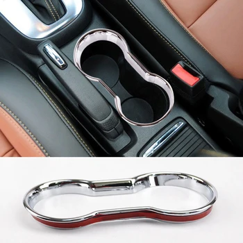 

Replacement Cover Chrome Cup Holder Decor ABS Console Center Practical